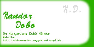 nandor dobo business card